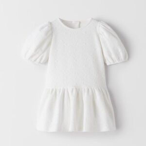 Zara Kids Textured Jacquard Dress